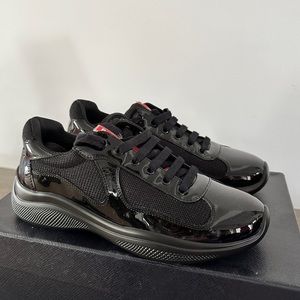 Prada Patent Leather America's Cup Sneakers